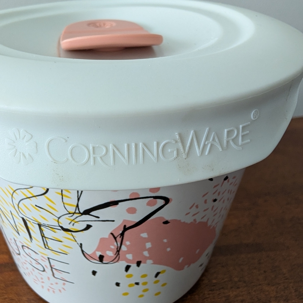 Corningware Disney Minnie Mouse Soup Mug with Pink and Black Design 20 Oz - Picture 4 of 9